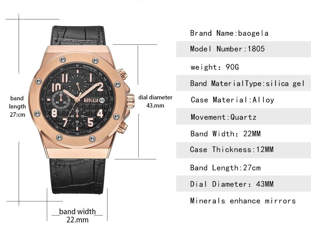 Příležitostné hodinky s chronografem