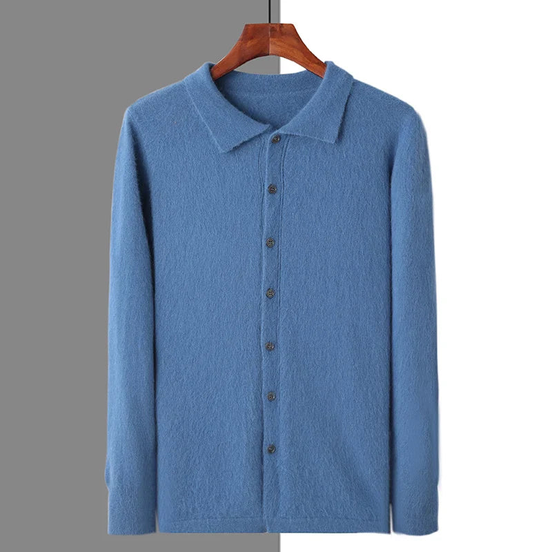100% KAŠMÍROVÝ POLO KNOFLÍK