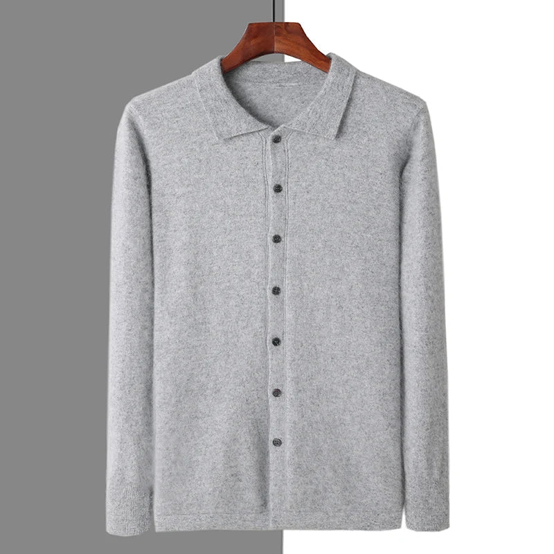 100% KAŠMÍROVÝ POLO KNOFLÍK