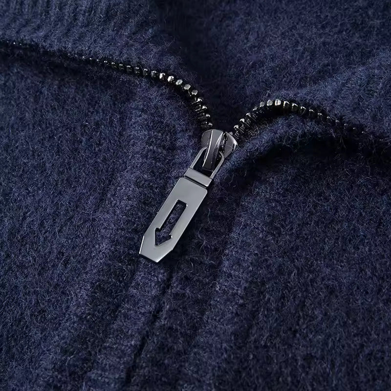 SVETR NA ZIP 100% KAŠMÍR